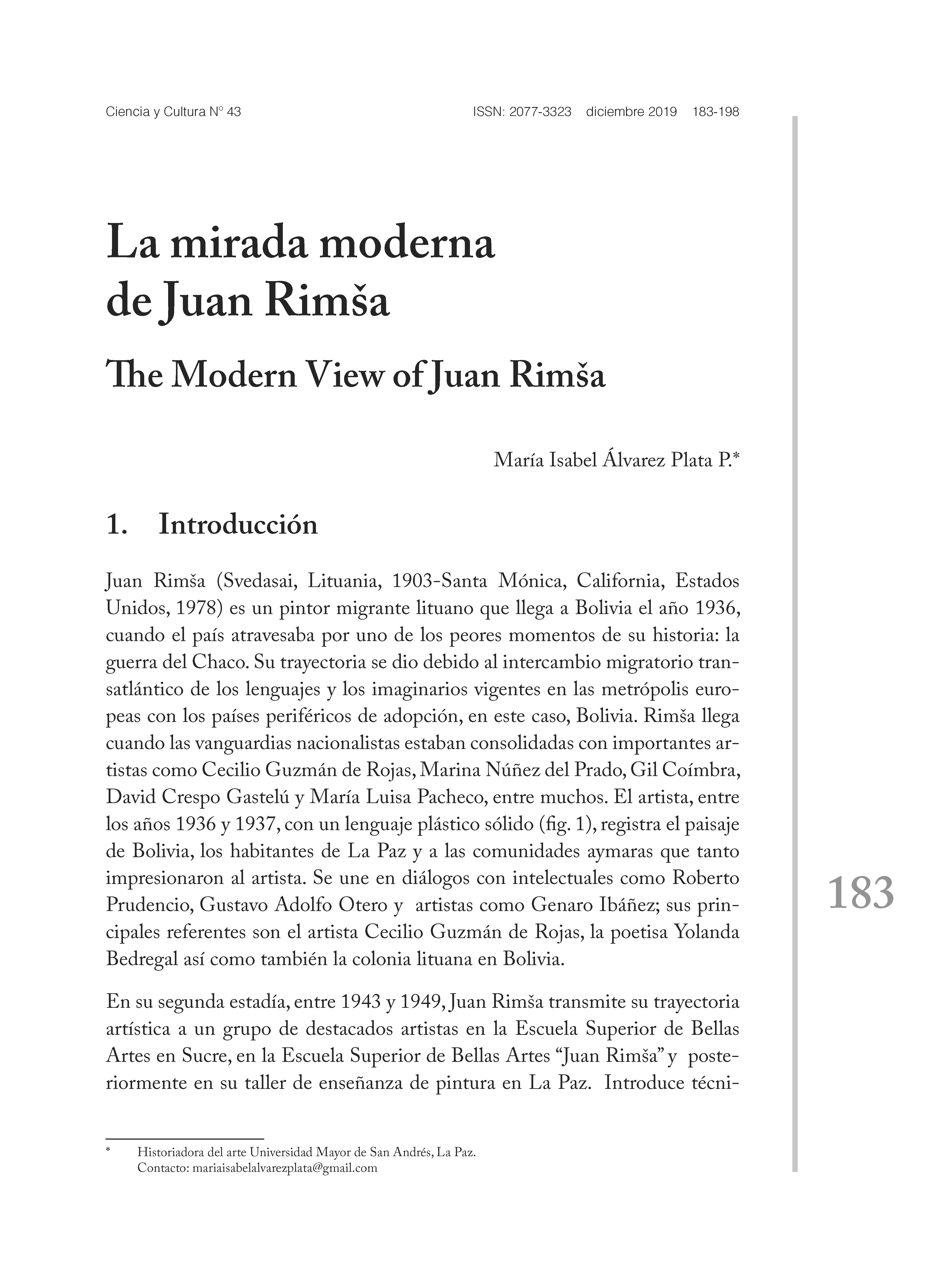 La mirada moderna de Juan Rimša
