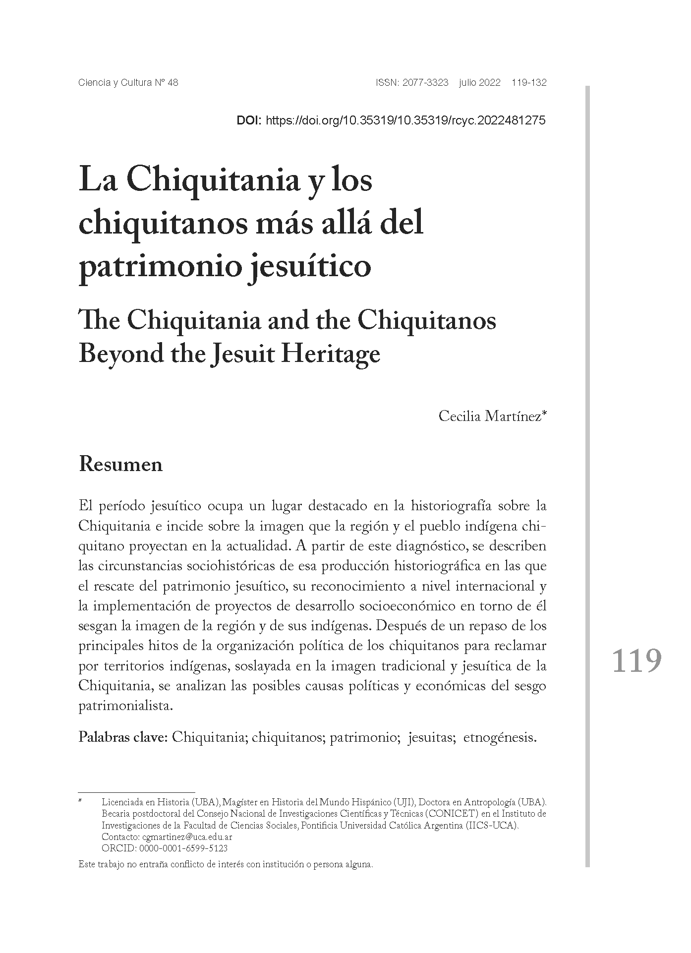 La Chiquitania y los chiquitanos más allá del patrimonio jesuítico