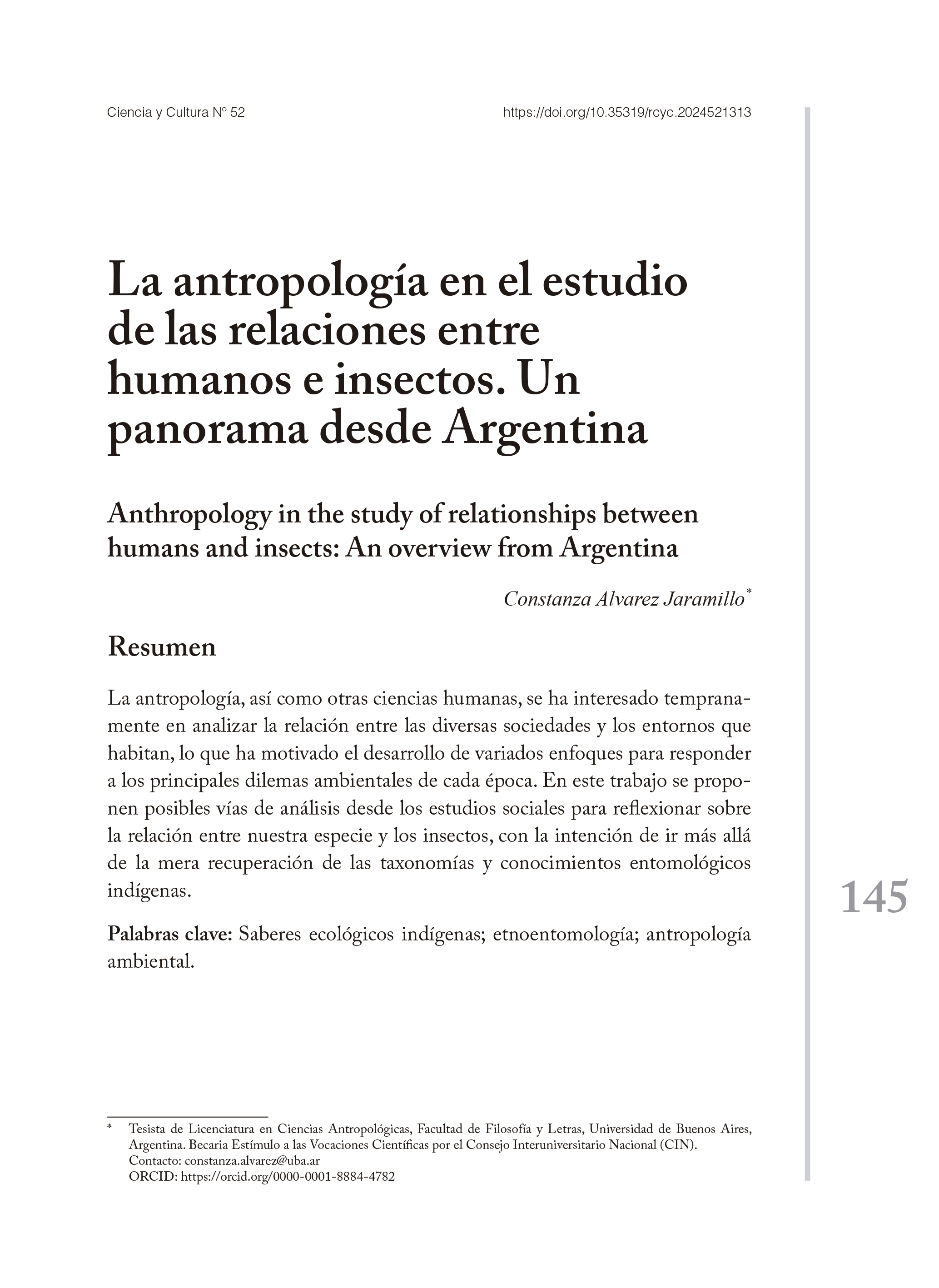 La antropología en el estudio de las relaciones entre humanos e insectos. Un panorama desde Argentina