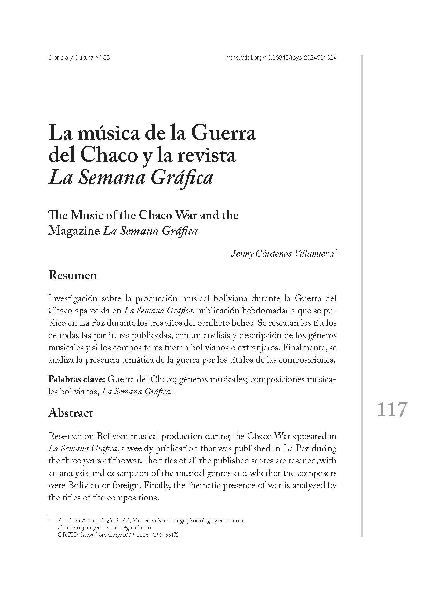 La música de la Guerra del Chaco y la revista La Semana Gráfica