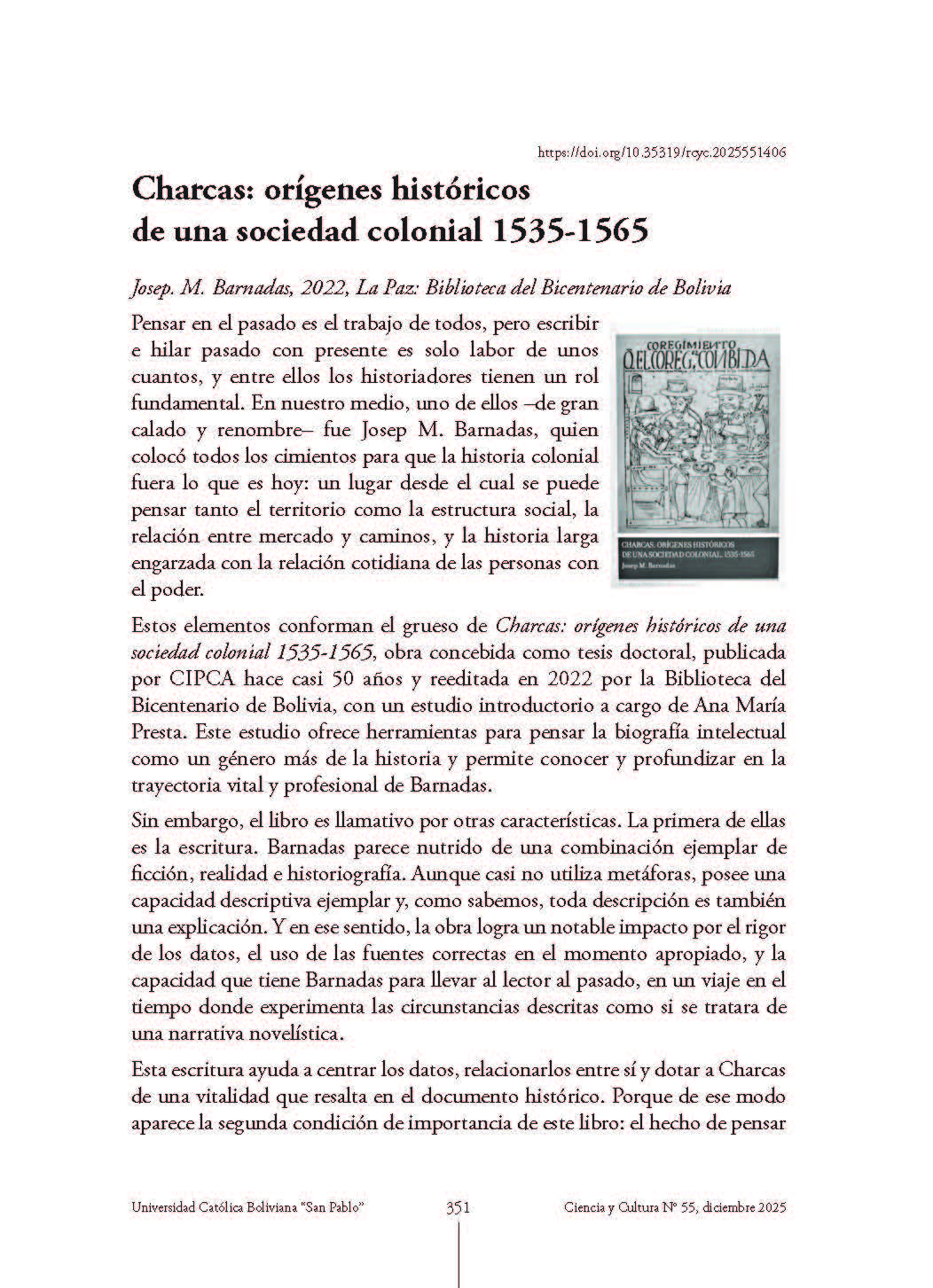 Charcas: orígenes históricos de una sociedad colonial 1535-1565