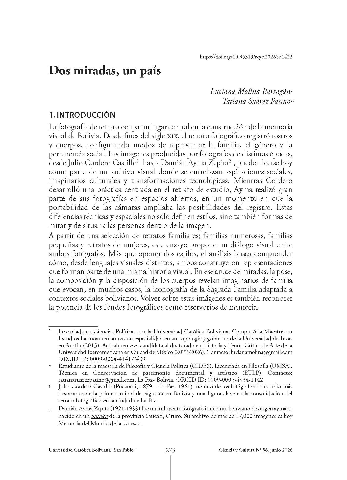 Dos miradas, un país