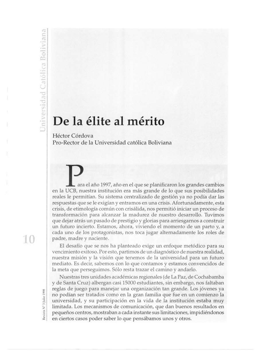 De la élite al mérito