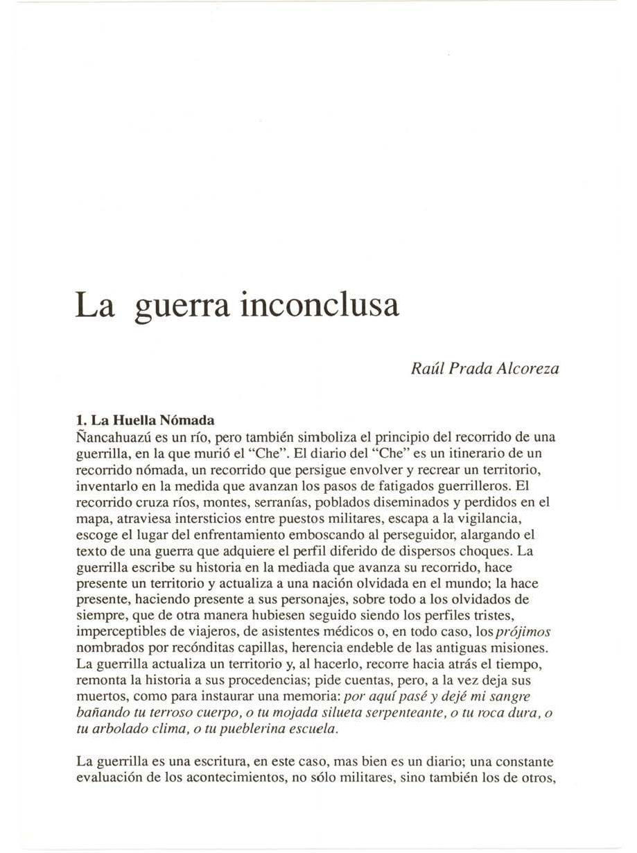 La guerra inconclusa